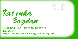 katinka bogdan business card